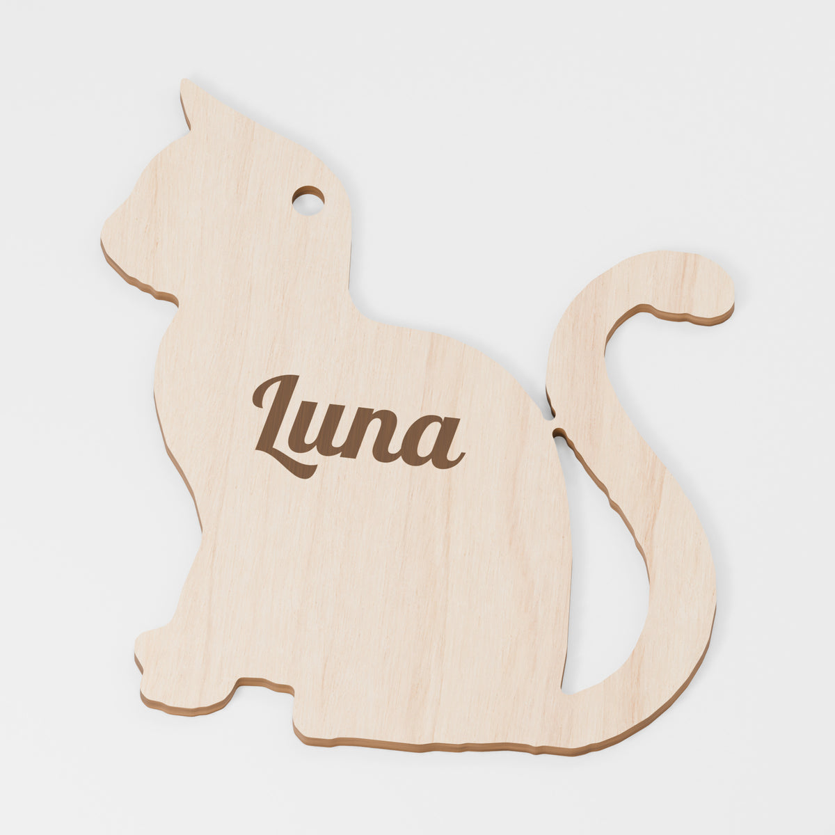 Cat Christmas Ornament — Plywood; product visualisation, base set shown for assortments