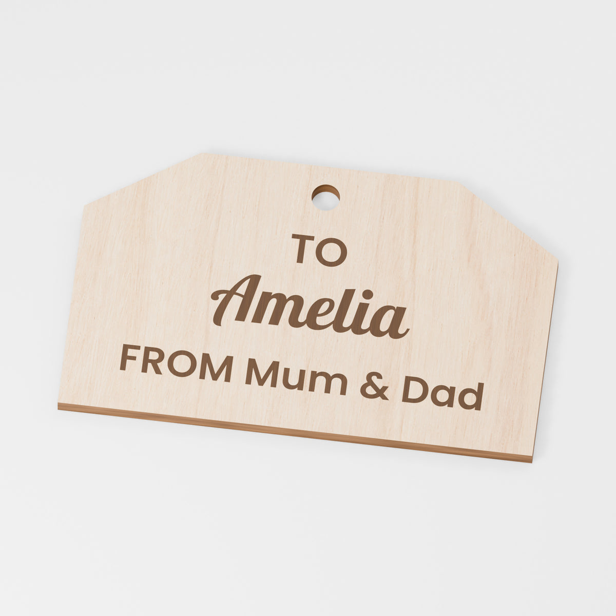 Reusable Christmas Gift Tag — Plywood; product visualisation, base set shown for assortments