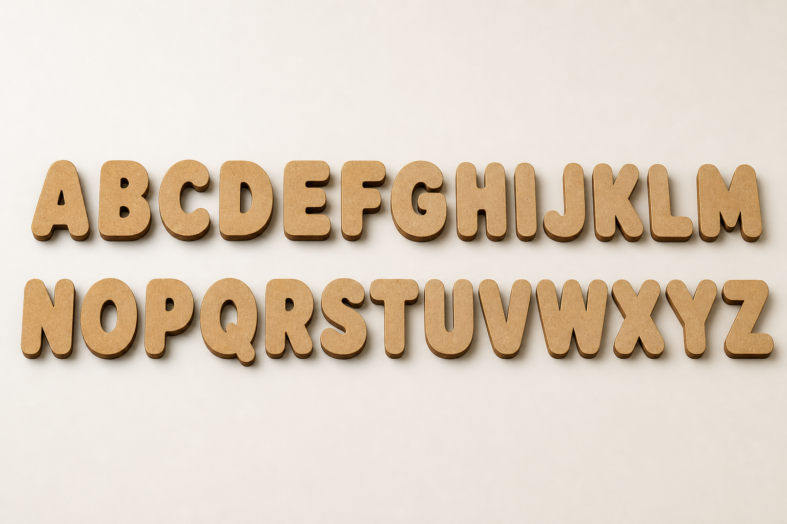 Bubble Rounded MDF alphabet cutout letters
