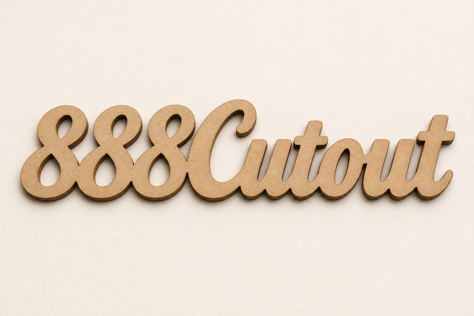 Chunky Script MDF joined word sign preview