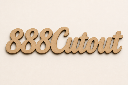 Chunky Script MDF joined word sign preview