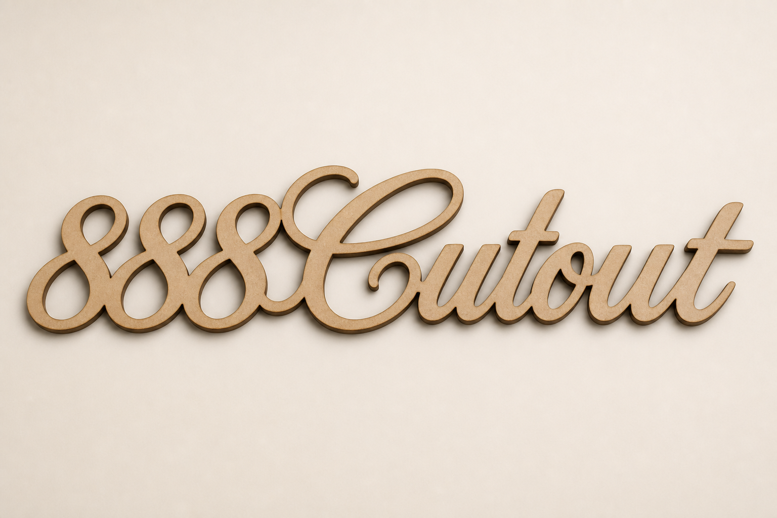Formal Script MDF joined word sign preview