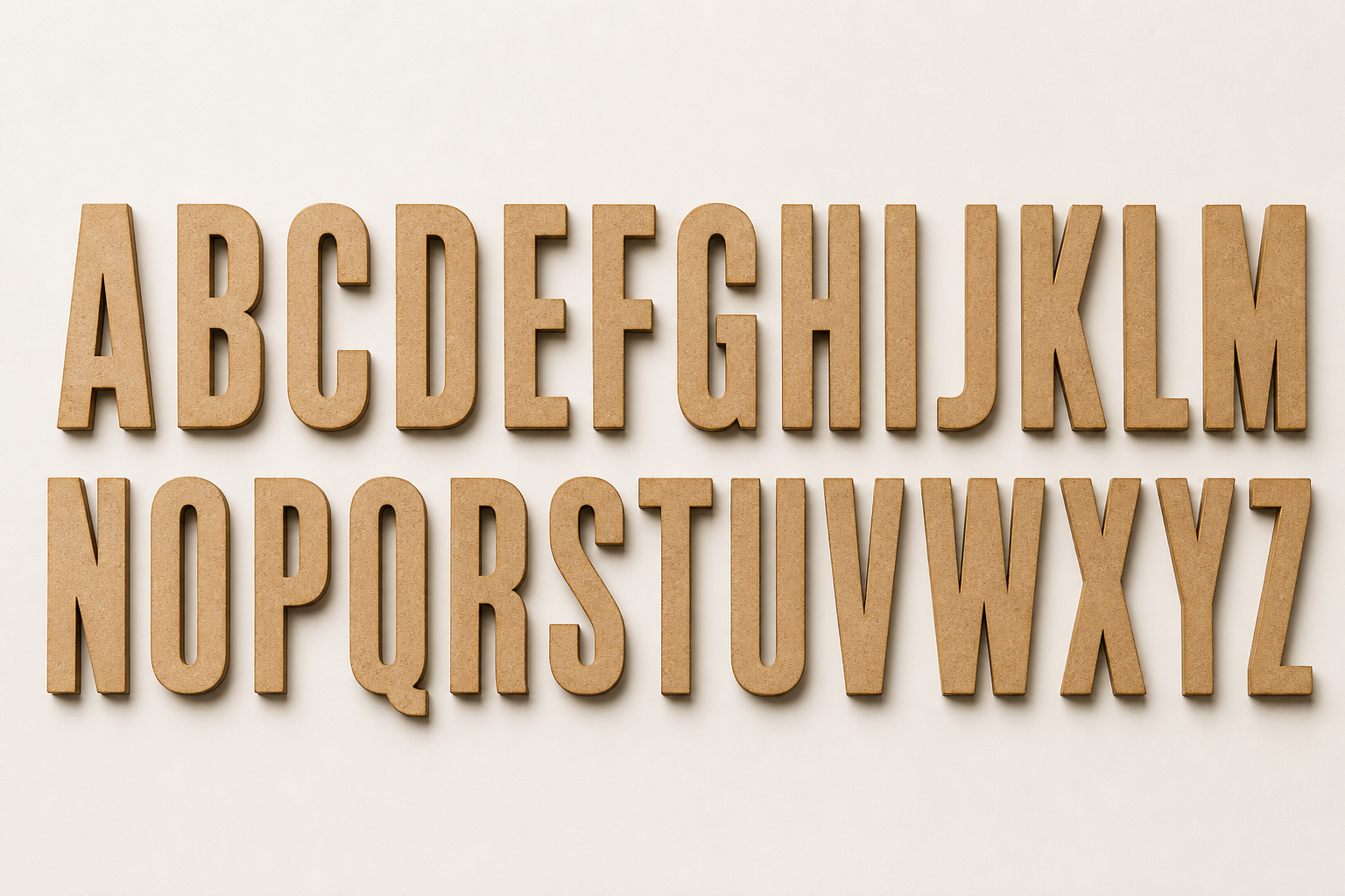 Poster Block MDF alphabet cutout letters