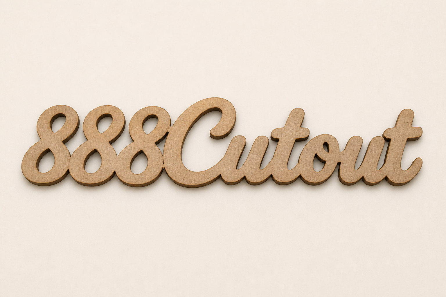 Retro Script MDF joined word sign preview