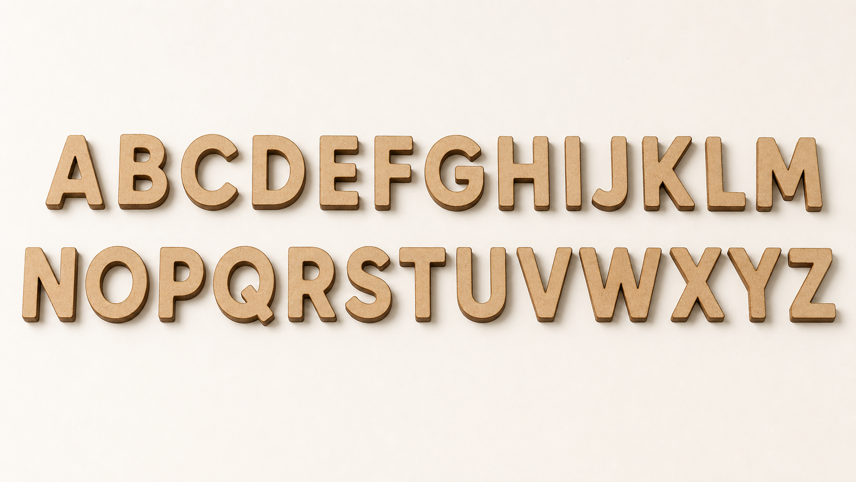 Soft Modern MDF alphabet cutout letters