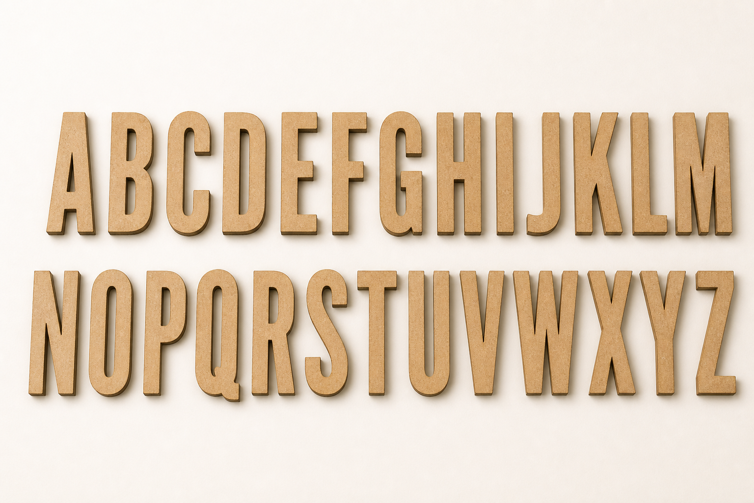Tall Condensed MDF alphabet cutout letters